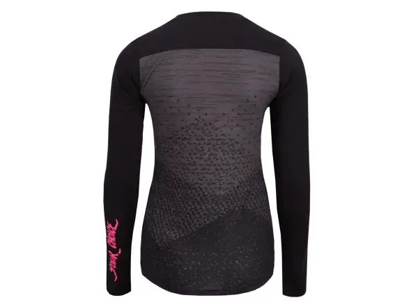 Silvini Ella Damen Langarmtrikot Schwarz/Fuchsia
