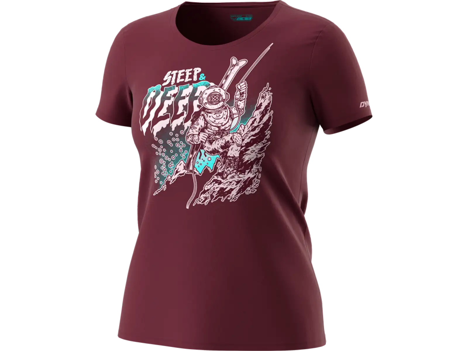Dynafit 24/7 Artist Series Cotton Damen T-Shirt Burgundy/Steep&Deep
