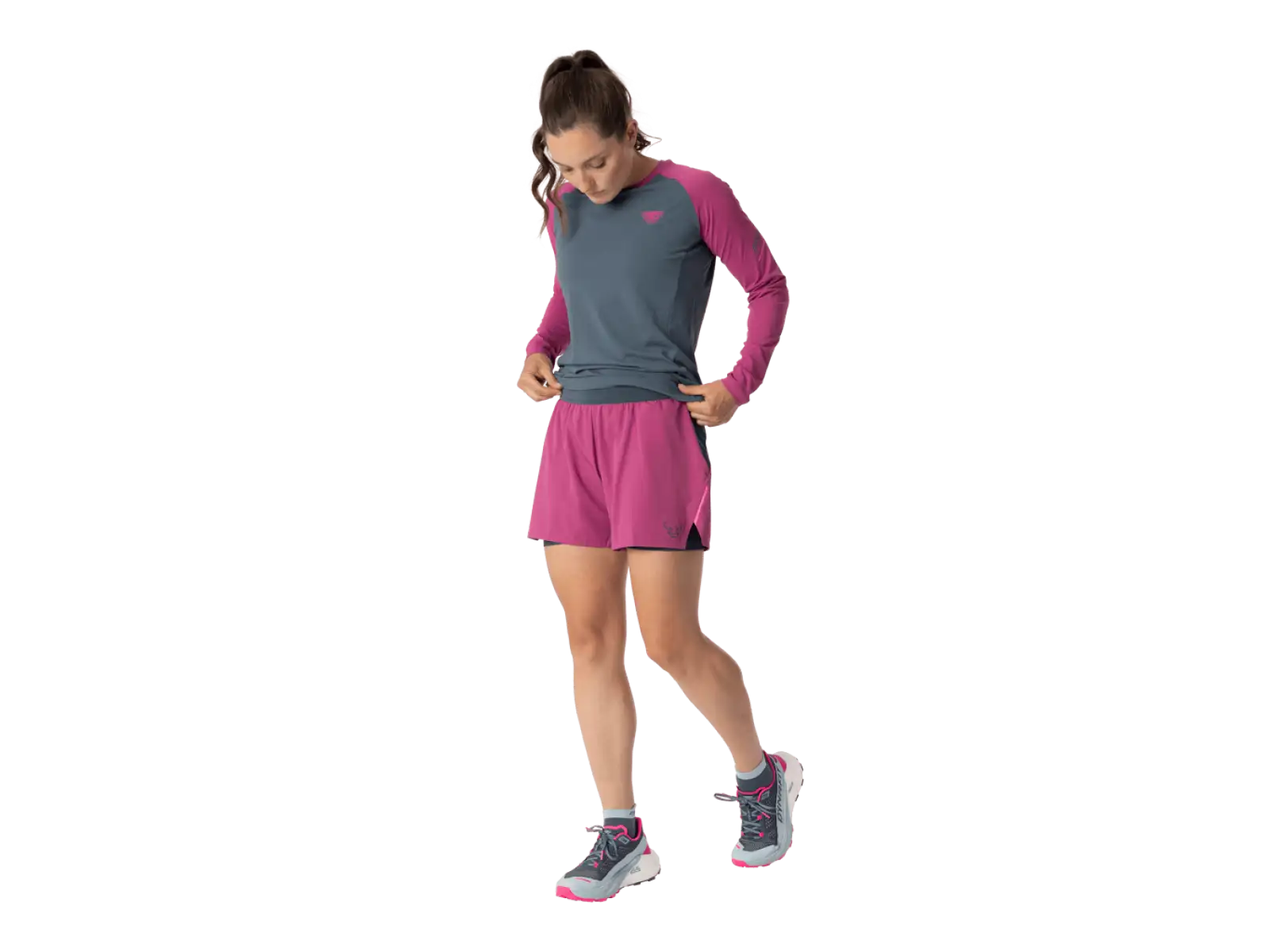 Dynafit Alpine Pro 2in1 Damen Laufshorts Magenta