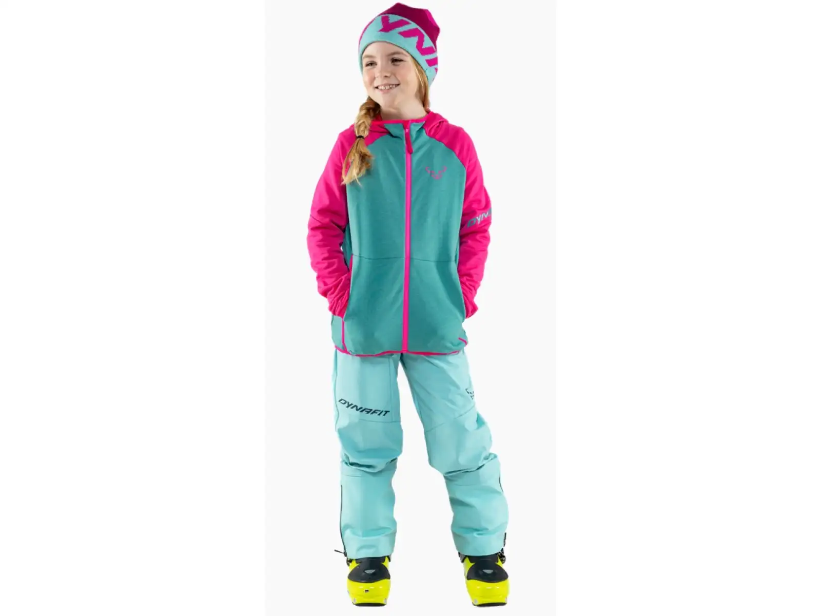 Dynafit Youngstar Polartec Kinderjacke Flamingo