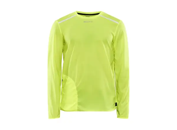 Craft Pro Hypervent Wind Herren-Laufshirt Langarm gelb