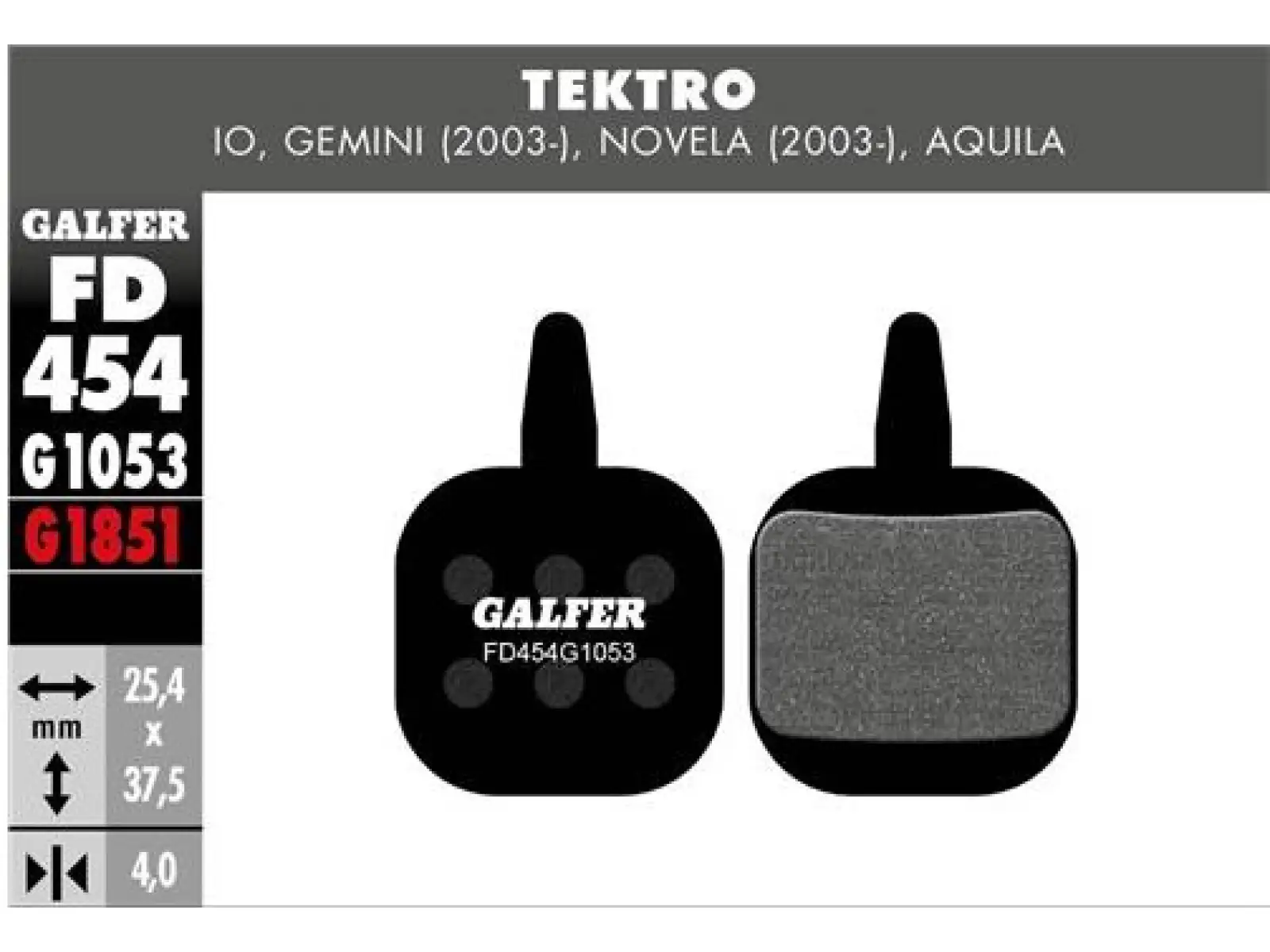 Galfer FD454 Standard G1053 Bremsscheiben für Tektro