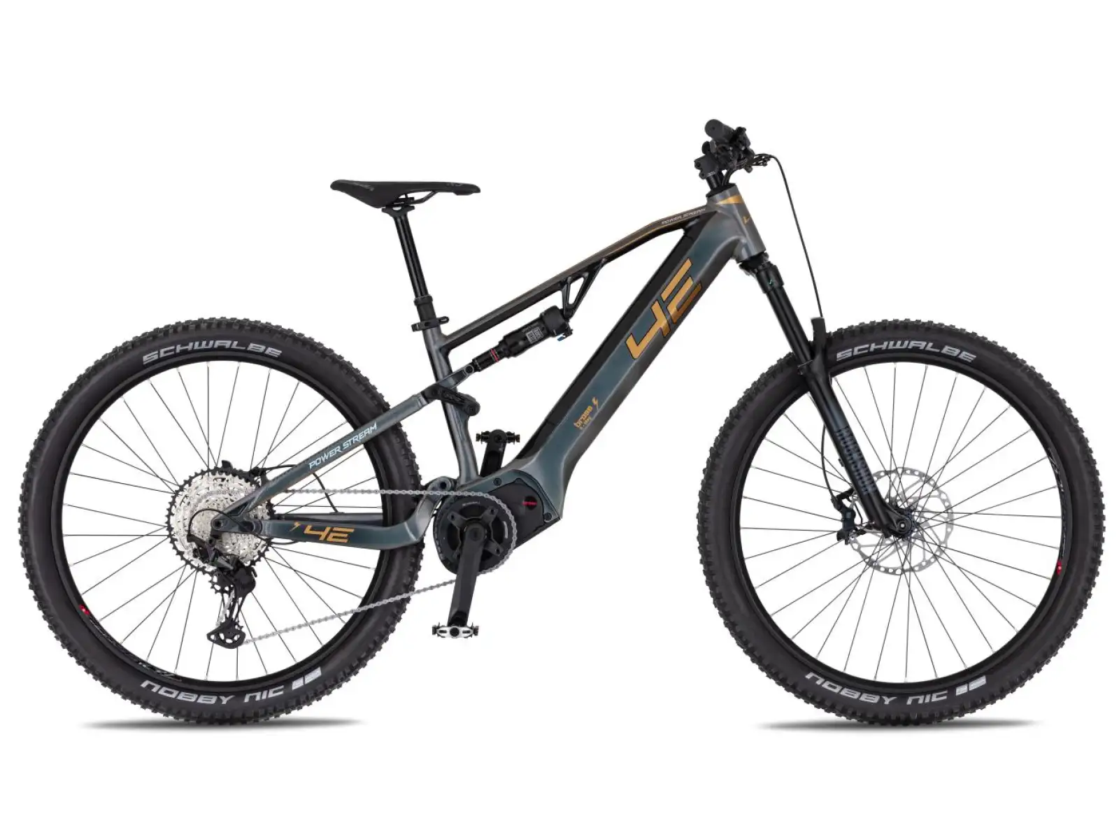4ever Powerstream Pro Vollgefedertes E-Bike Chameleon/Bronze