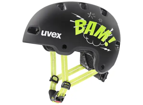 Uvex Kid 4 Style Kinderhelm Bam Black/Lime Matt