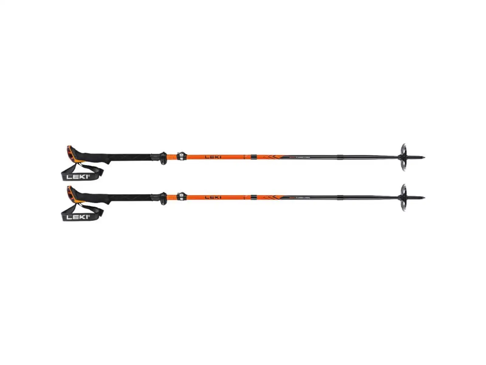 Leki Sherpa FX Carbon Strong Wanderstöcke Orange/Denim blau Größe 120 - 140 cm