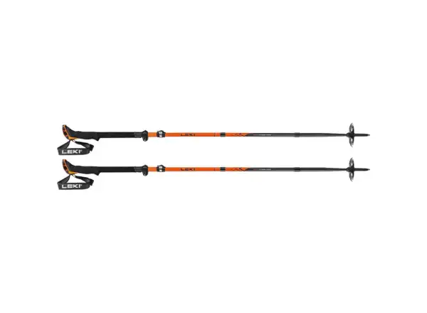 Leki Sherpa FX Carbon Strong Wanderstöcke Orange/Denim blau Größe 120 - 140 cm