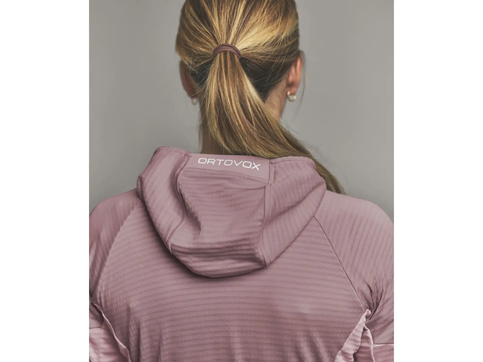 Ortovox Fleece Light Grid Hoody Damen-Sweatshirt Dawn Rose