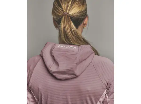 Ortovox Fleece Light Grid Hoody Damen-Sweatshirt Dawn Rose