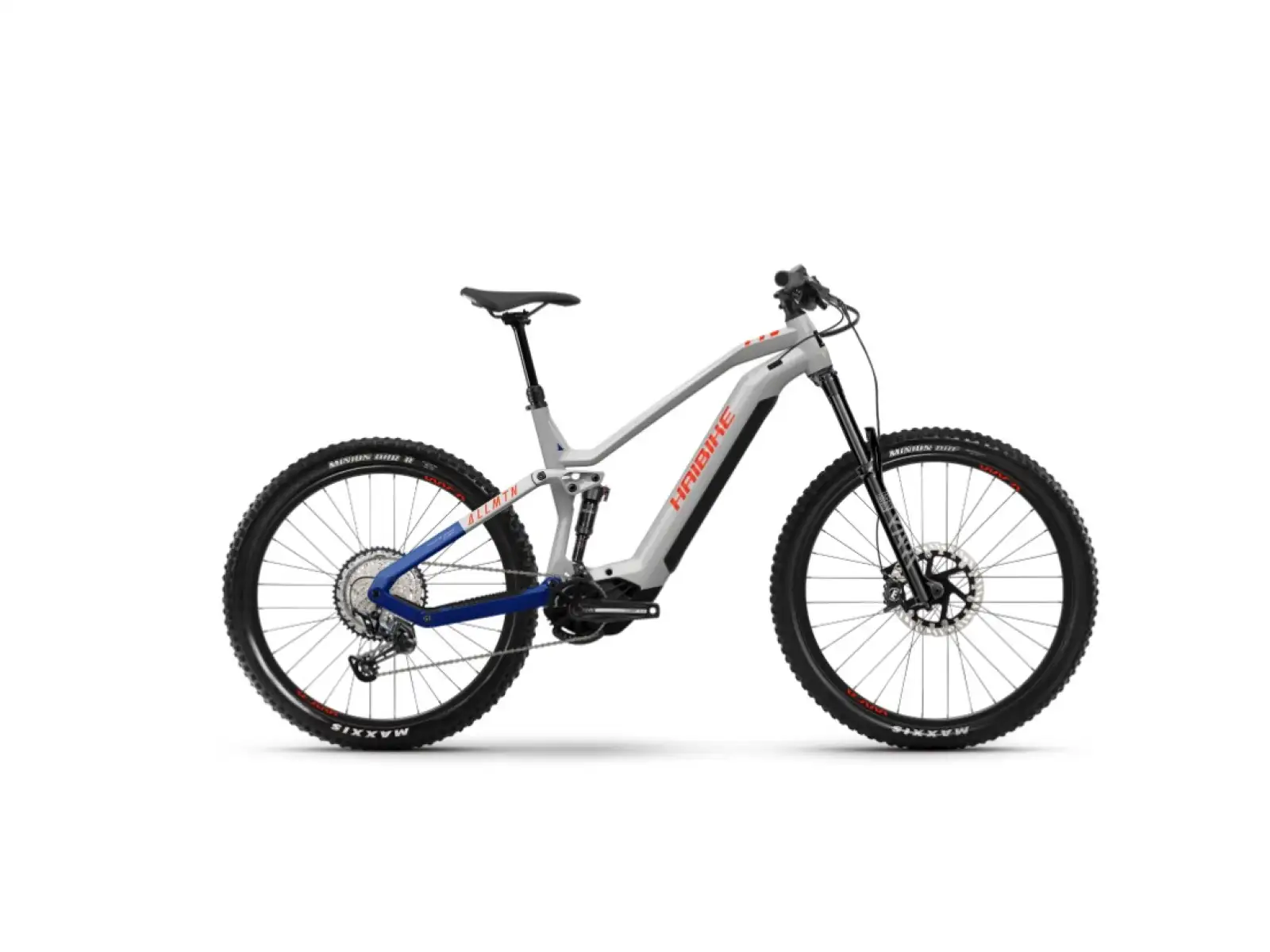 Haibike AllMtn 7 Fully Electric Bike Grau/Blau/Rot Glanz