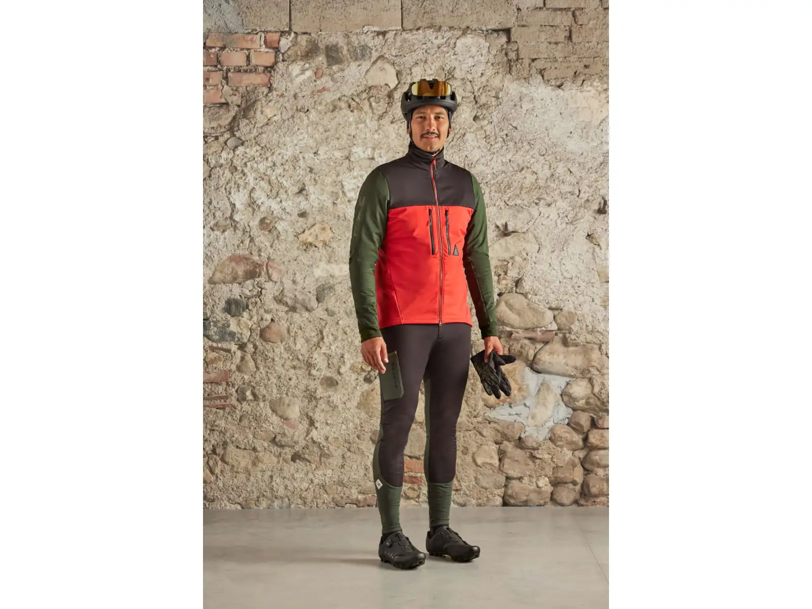 Herren-Leggings Maloja PiglonM. in Feuerrot Multi