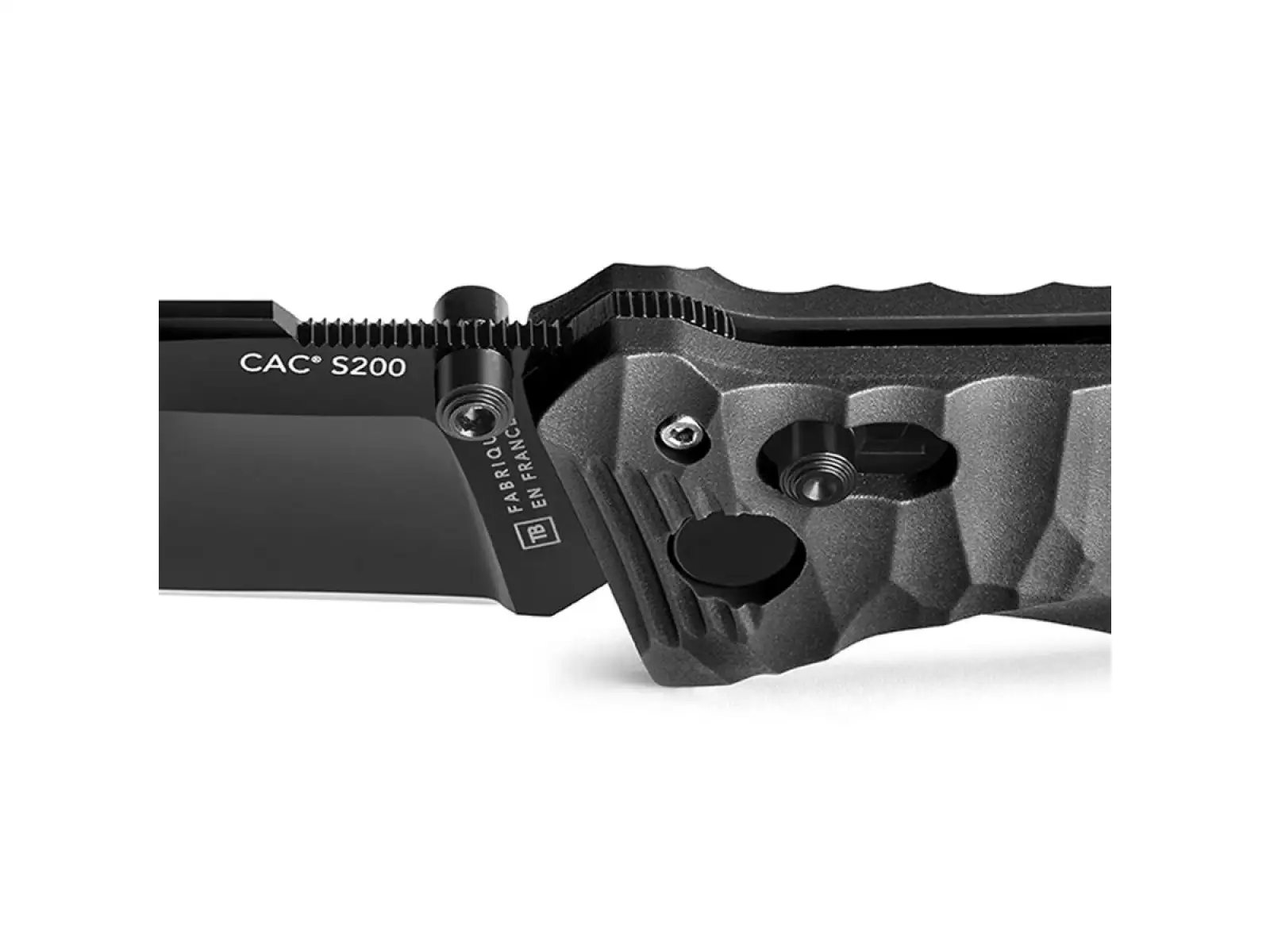 TB Outdoor CAC S200 Französische Armee PA6 FV Messer Textur schwarze