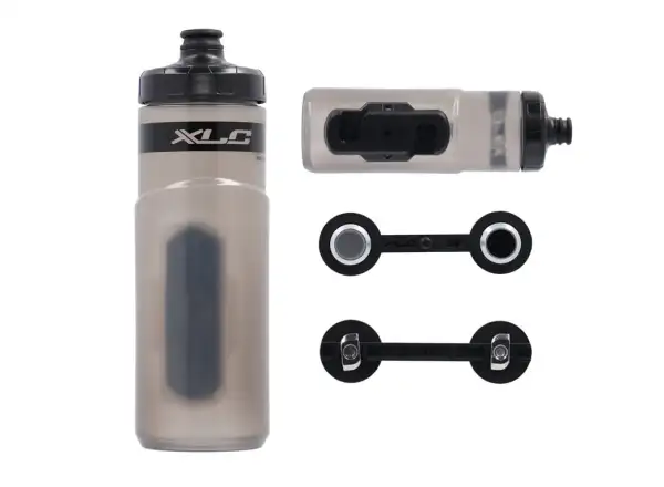 XLC MR-S12 MRS Trinkflaschenset inklusive Adapter 450 ml klar + Uni Base