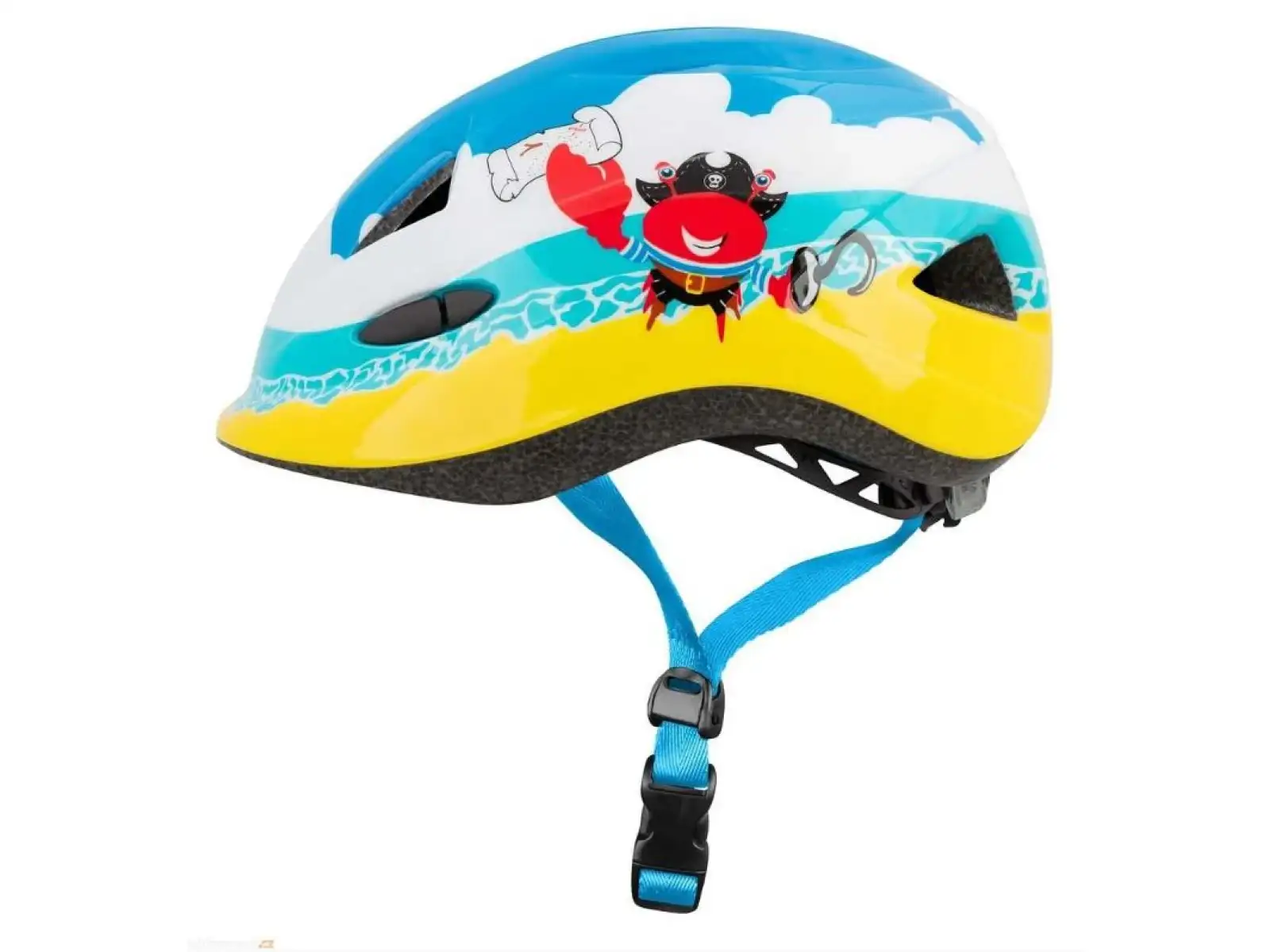 R2 Lucky Kinderhelm blau/gelb