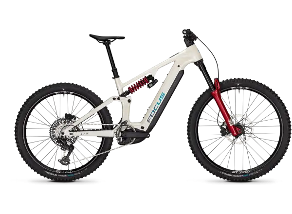 Focus SAM 9 800Wh vollgefedertes E-Bike Champagne / Shellwhite