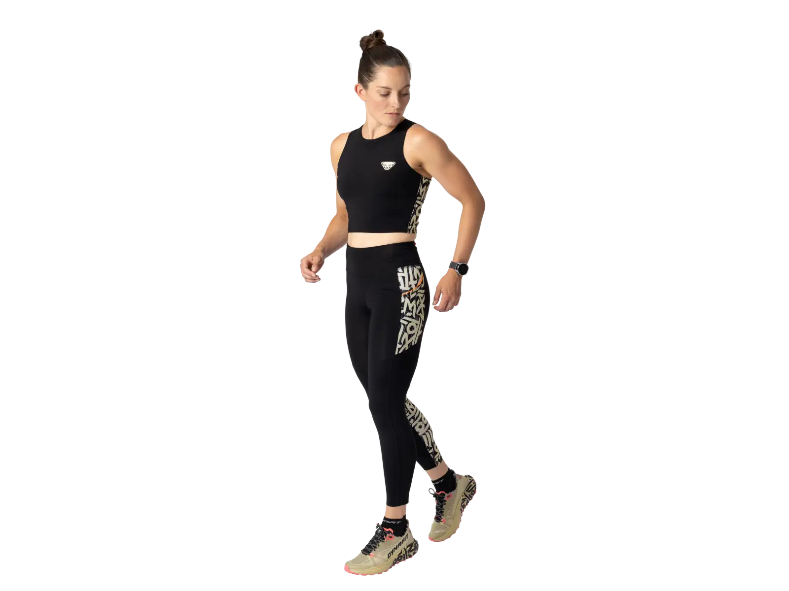 Dynafit Trail Crop Top Damen ärmelloses Trikot Black Out