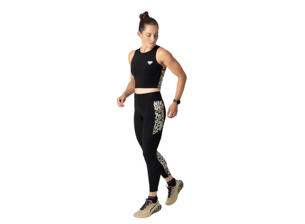 Dynafit Trail Crop Top Damen ärmelloses Trikot Black Out