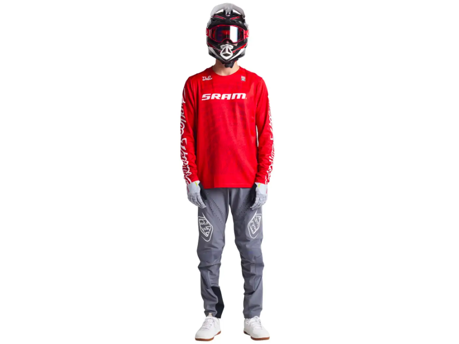 Troy Lee Designs Sprint Sram Shifted Herrentrikot langarm Fiery Red