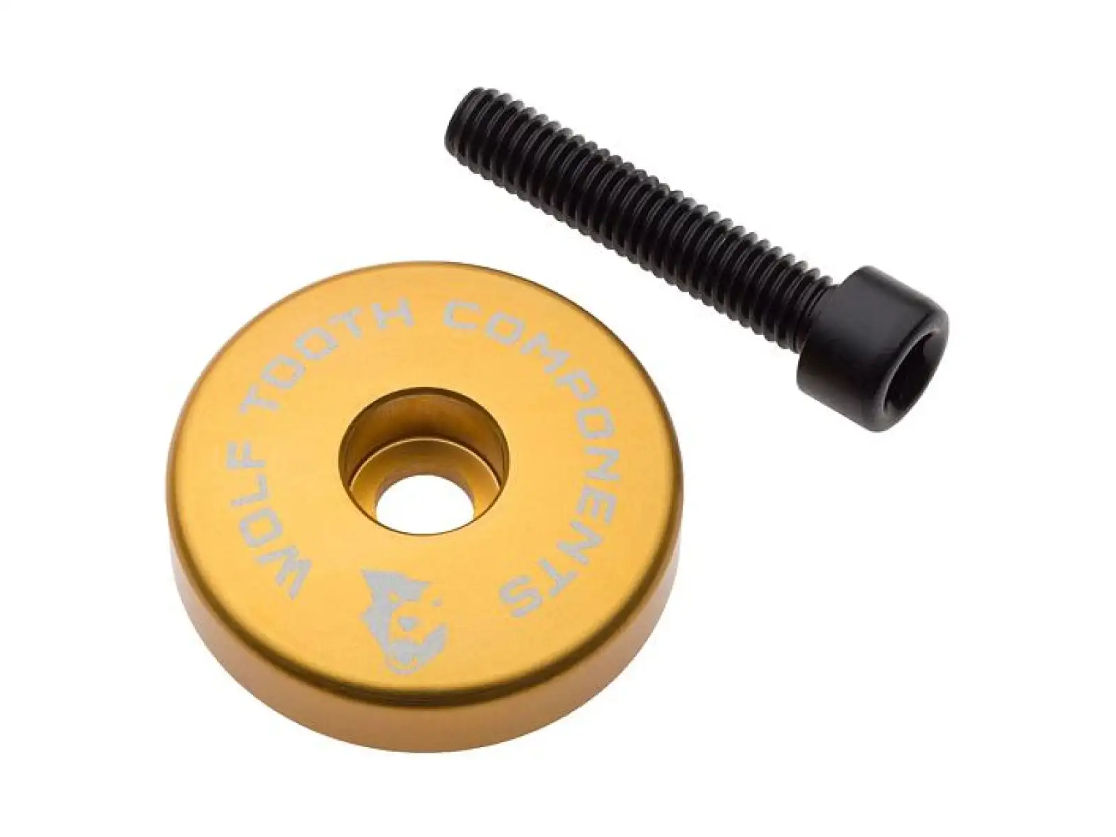 Wolf Tooth Ultralight Steuersatzkappe + 5 mm Spacer in Gold