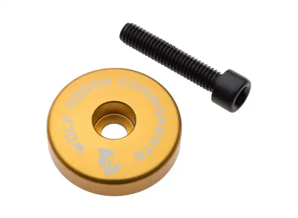 Wolf Tooth Ultralight Steuersatzkappe + 5 mm Spacer in Gold