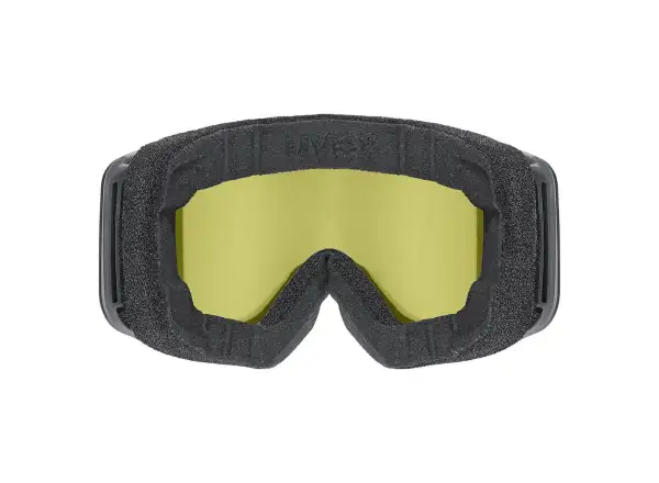Uvex Pwdr Fm Kinder Skibrille Black Matt DL/Ruby On Green