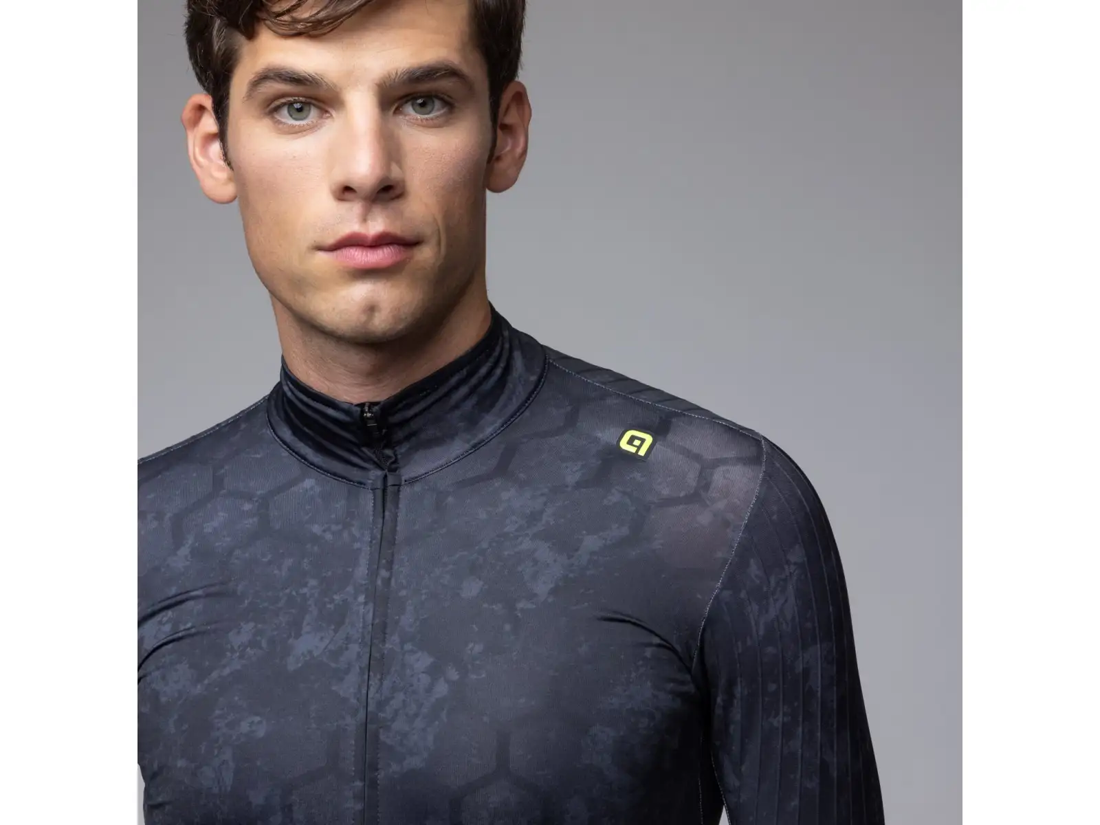 Alé R-EV1 Grafenium Herren gefüttertes Radtrikot Black