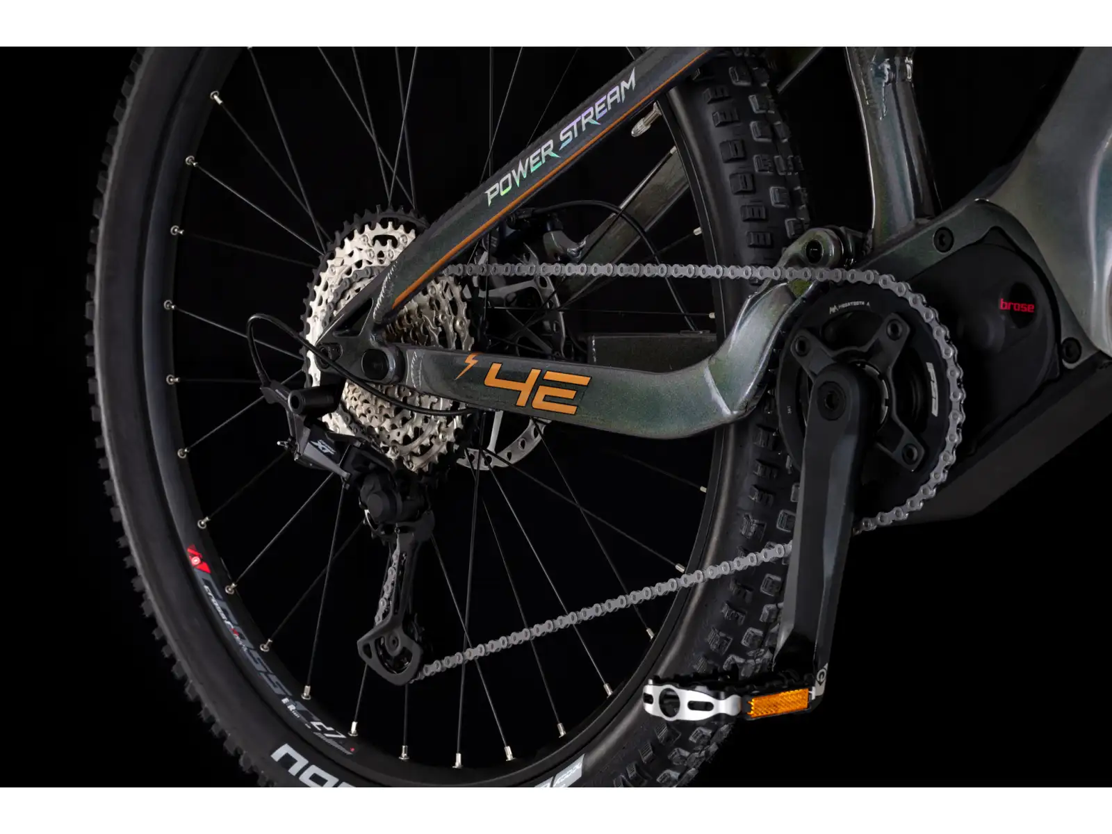 4ever Powerstream Pro Vollgefedertes E-Bike Chameleon/Bronze