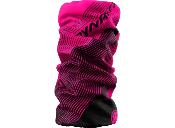 Dynafit Logo Neck Gaiter Halswärmer pink glo gestreift