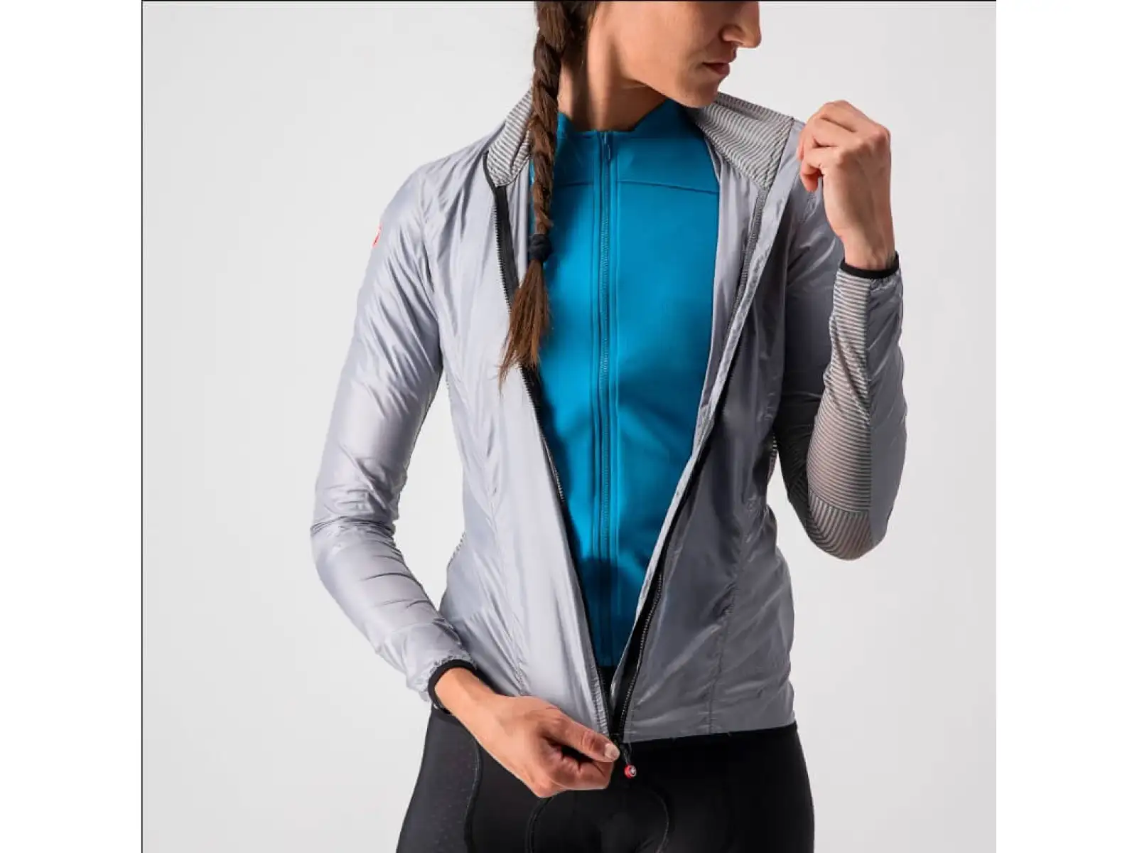 Castelli Aria Shell Damenjacke Silbergrau