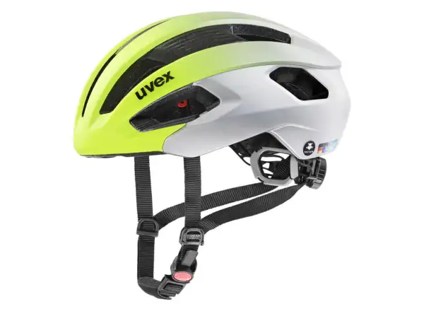 Uvex Rise CC Tocsen Rennradhelm Neon Yellow/Silver Mat
