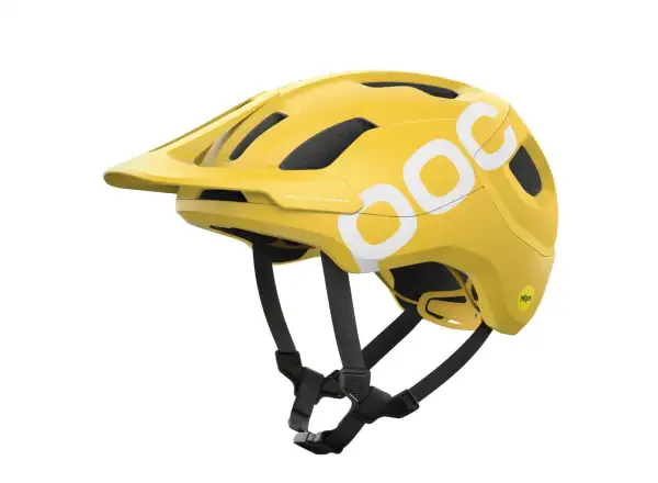 POC Axion Race MIPS Helm Aventurine Yellow Matt
