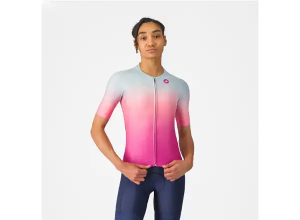 Castelli UPF W Damentrikot Winter Sky/Violet Pink