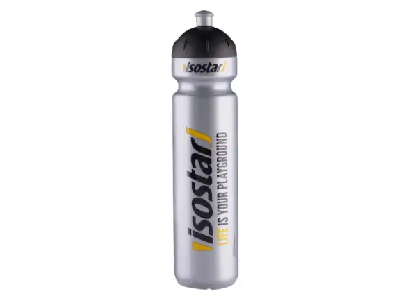 Isostar Bidon 1l ausziehbarer Deckel Silber