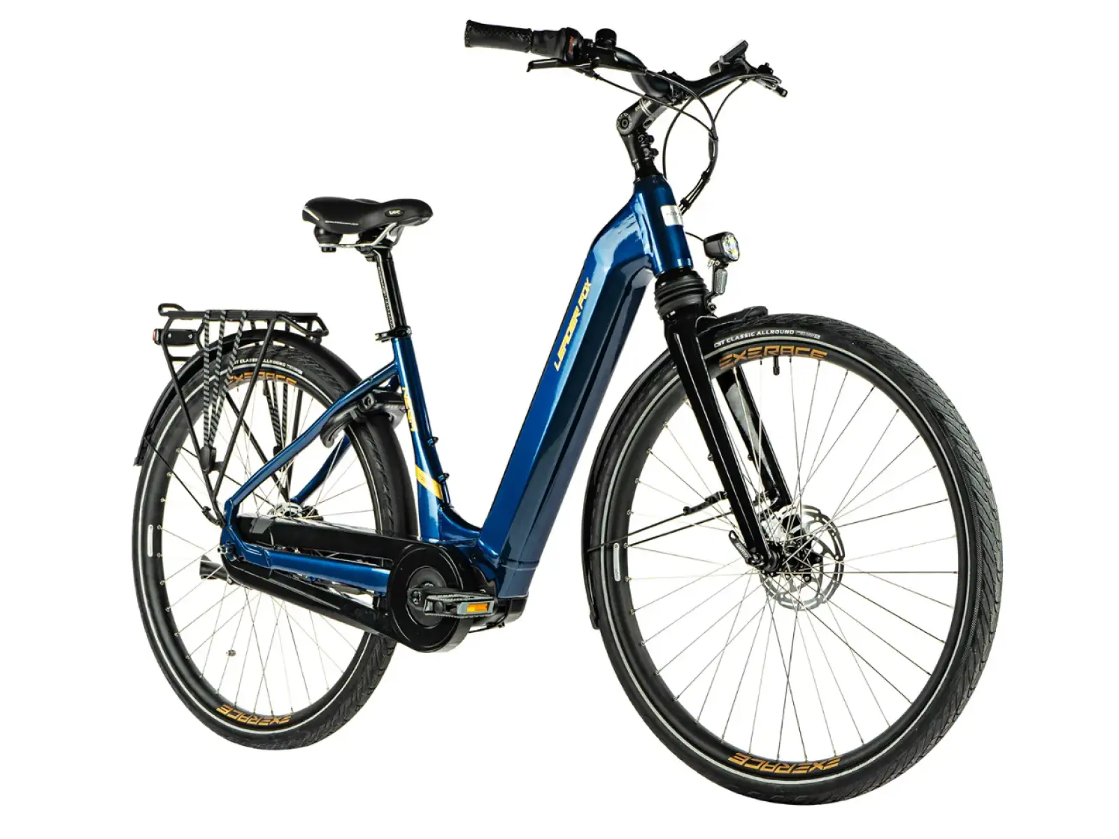 Leader Fox Neba 28 City-E-Bike low entry blau