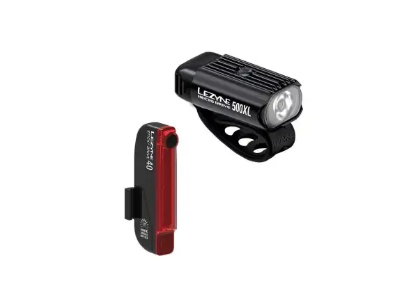 Lezyne Hecto Drive 500XL/Stick Drive Lichtset Schwarz/Schwarz