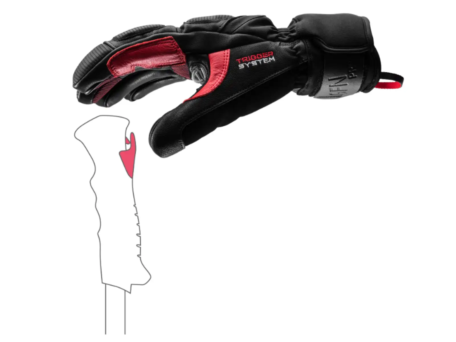 Leki Griffin Pro 3D Handschuhe Black-Red-White