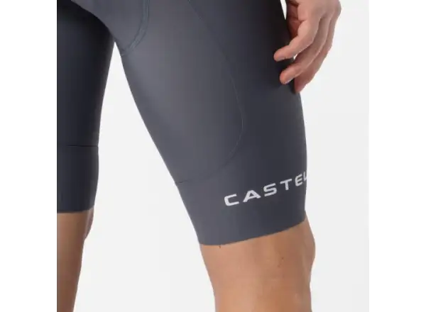 Castelli Espresso 2 Herren Radhose mit Sitzpolster und Trägern Smoky Gray