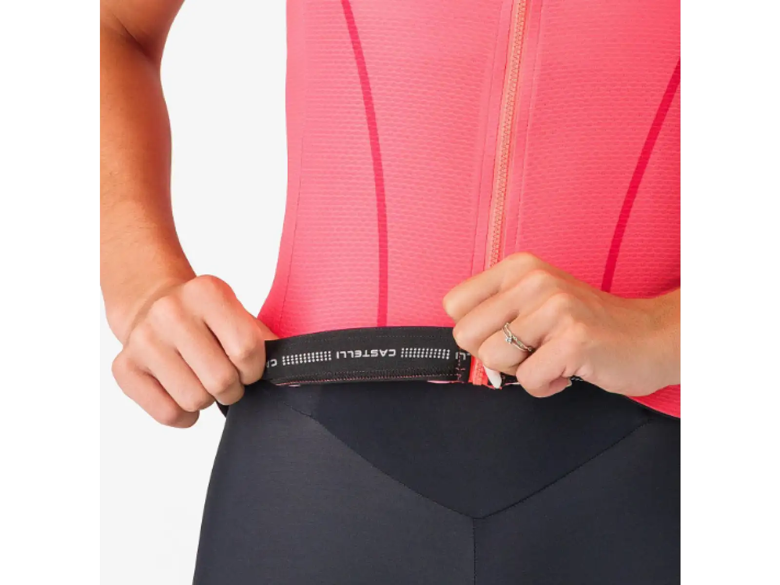Castelli Anima Flow Damen-Trikot Kurzarm Brilliant Pink/Hibiscus