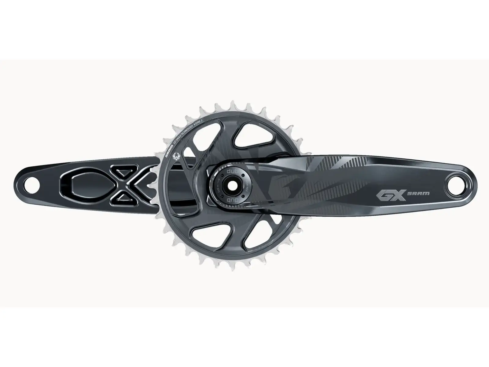 Sram GX Eagle DUB Kurbeln 175 mm 32 Zähne Lunar-Grau