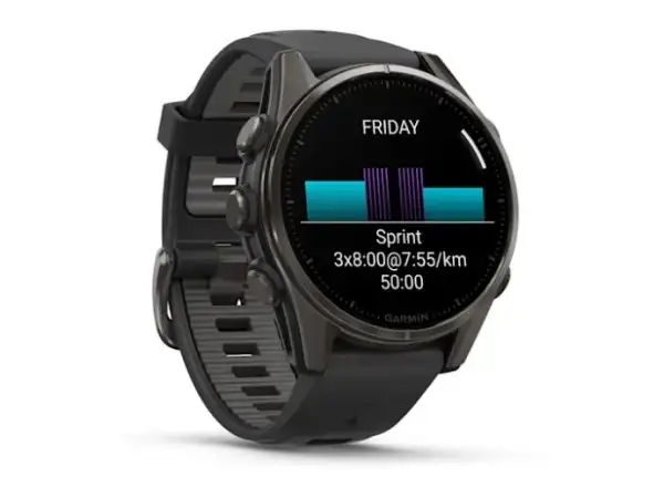 Garmin fenix 8 - 43 mm AMOLED Sapphire Smartwatches Carbon titanium Black/Pebble grey