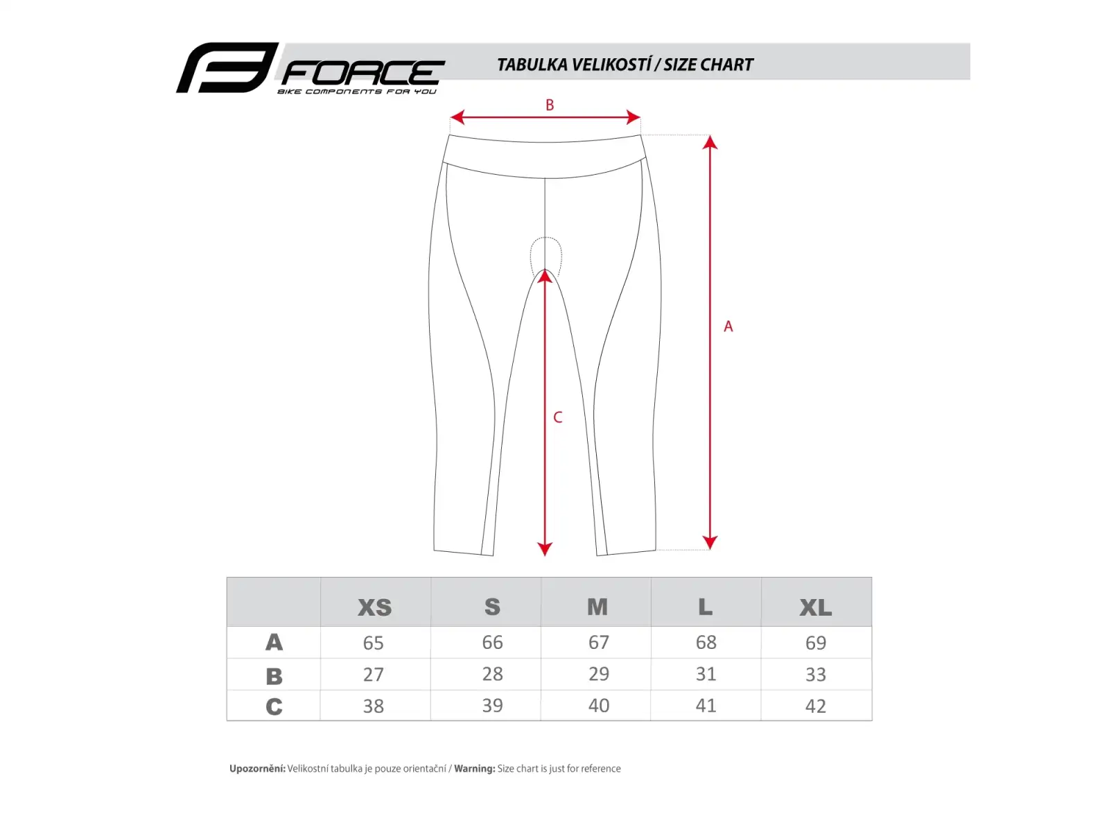Force Lady Fit 3/4 Shorts ohne Polsterung Schwarz