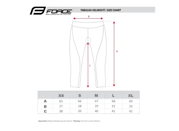 Force Lady Fit 3/4 Shorts ohne Polsterung Schwarz