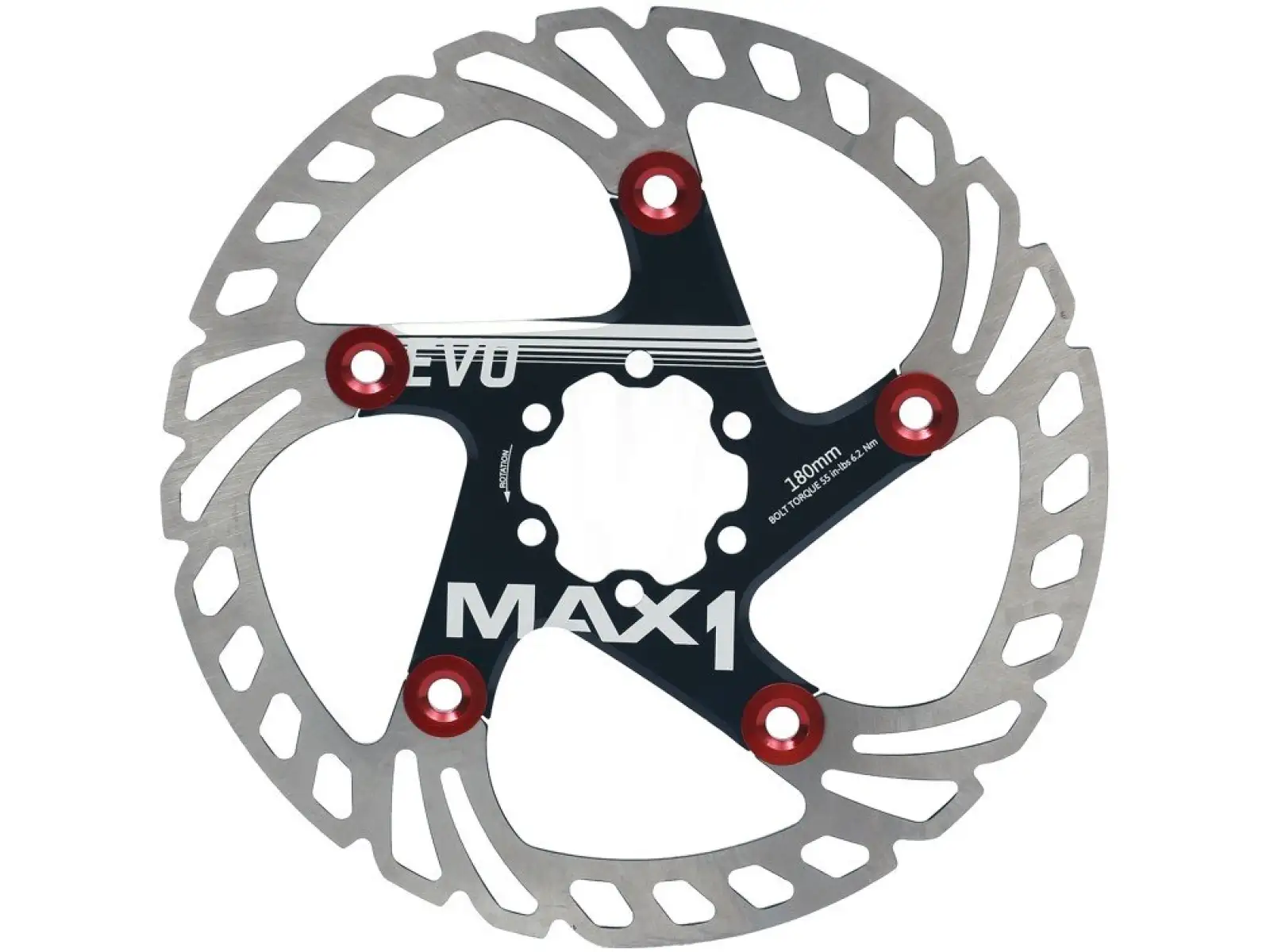 MAX1 Evo Bremsscheibe 180 mm Schwarz