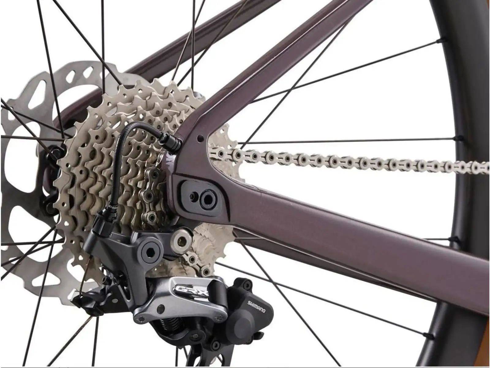 Giant Revolt Advanced 0 Gravel-Bike in Holzkohlen-Pflaume