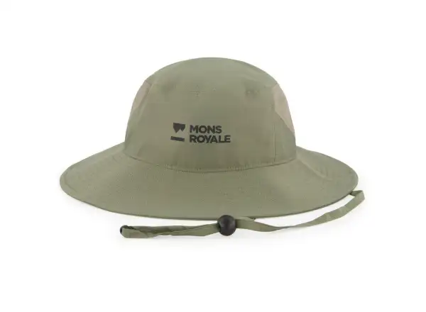 Mons Royale Velocity Bucket Hat in Olive color.