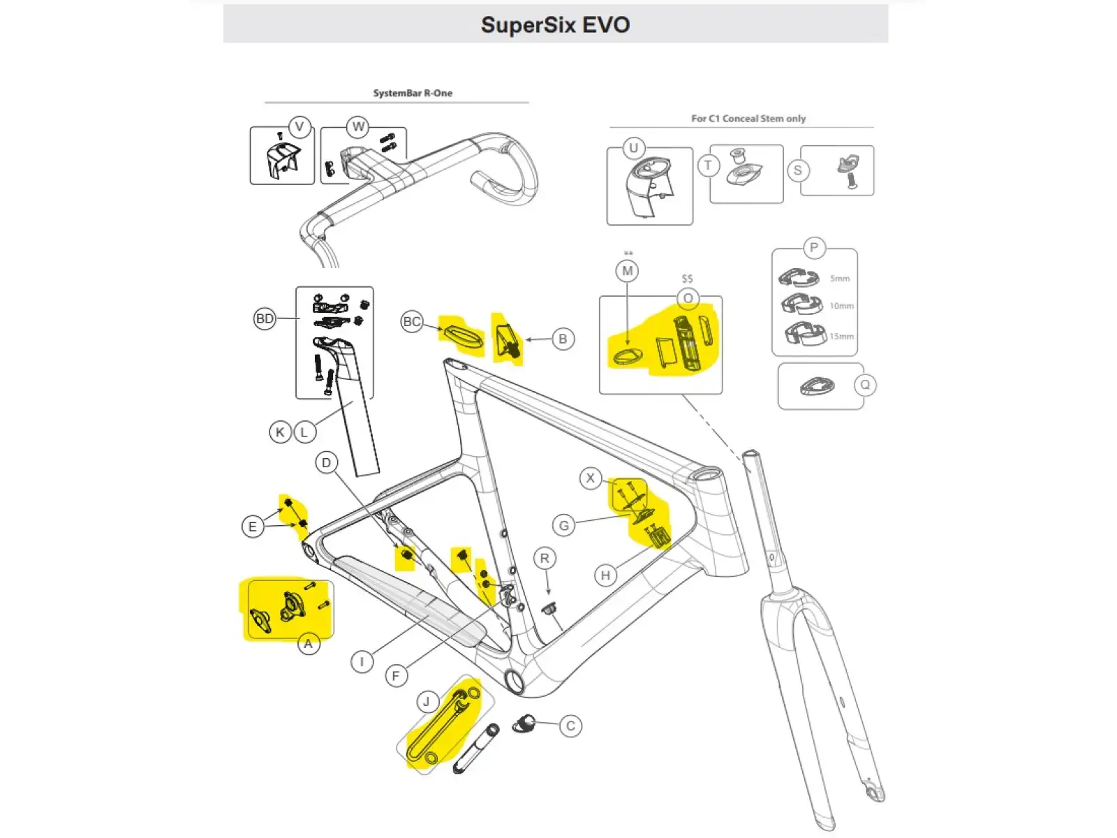 Cannondale SuperSix EVO Rahmen black