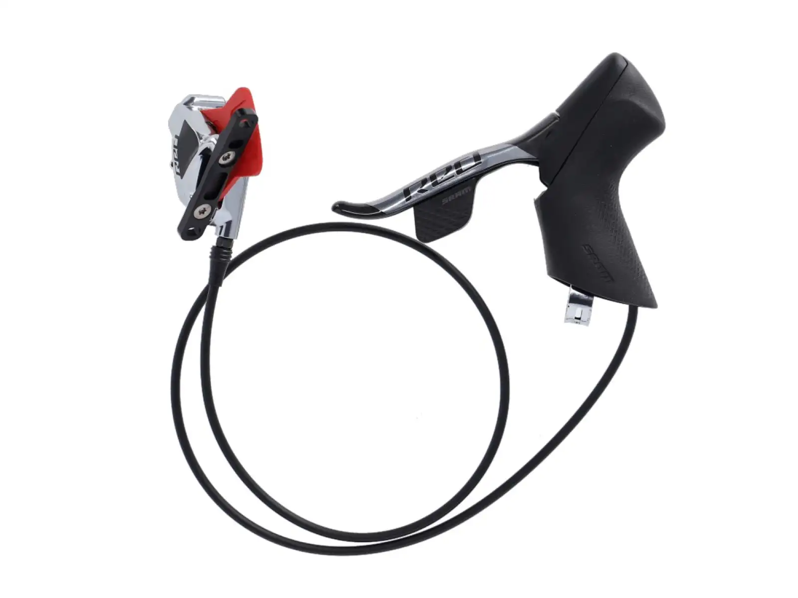 Sram Red eTap AXS D1 Rechter Brems-/Schaltgriff & Flat Mount Bremssattel, Leitung 1800 mm