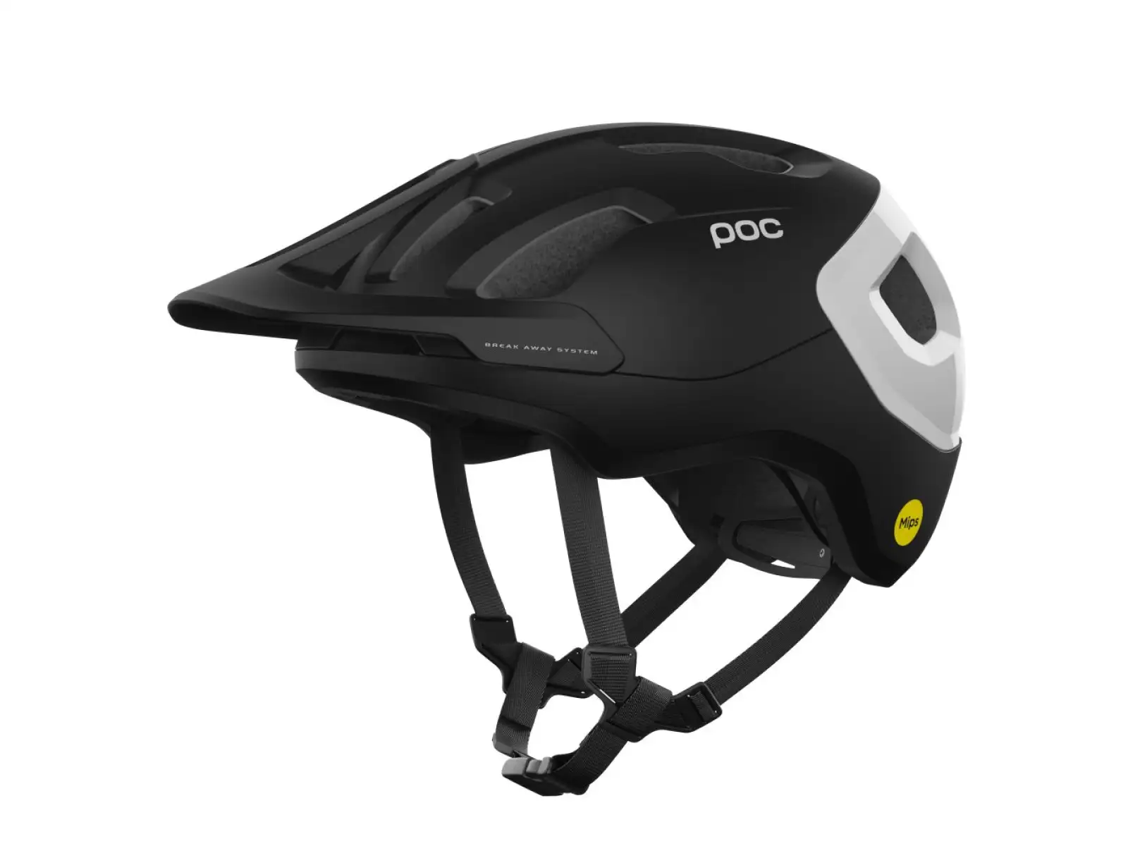 POC Axion Race MIPS Fahrradhelm Uranium Black Matt/Hydrogen White
