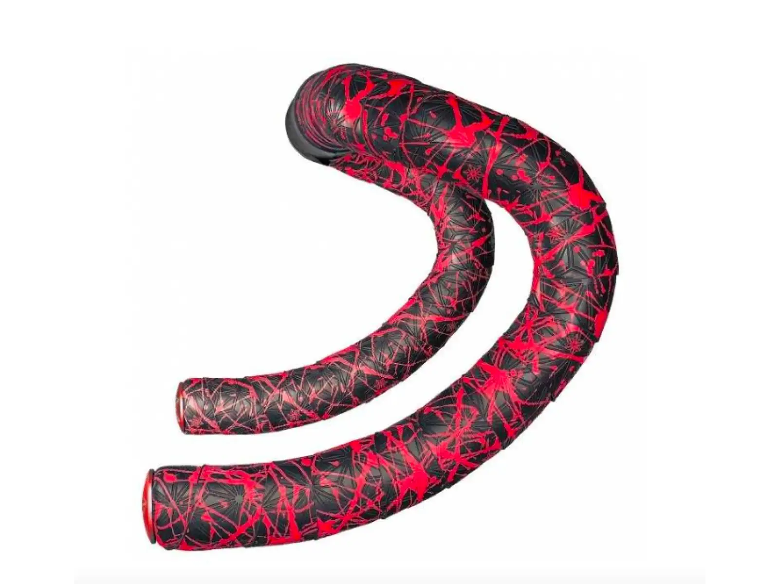 Supacaz Super Sticky Kush Splat Lenkerband Neon Red/Red plugs
