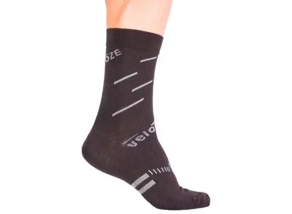 Velotoze Socken Schwarz/Grau