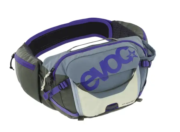 Evoc Hip Pack Pro 3 l + pint Tasche 1,5 l Steel/Violet/Dark Olive